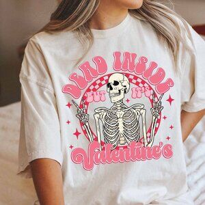 Dead Inside But It's Valentines Day T-Shirt, Funny Valentines T-Shirt